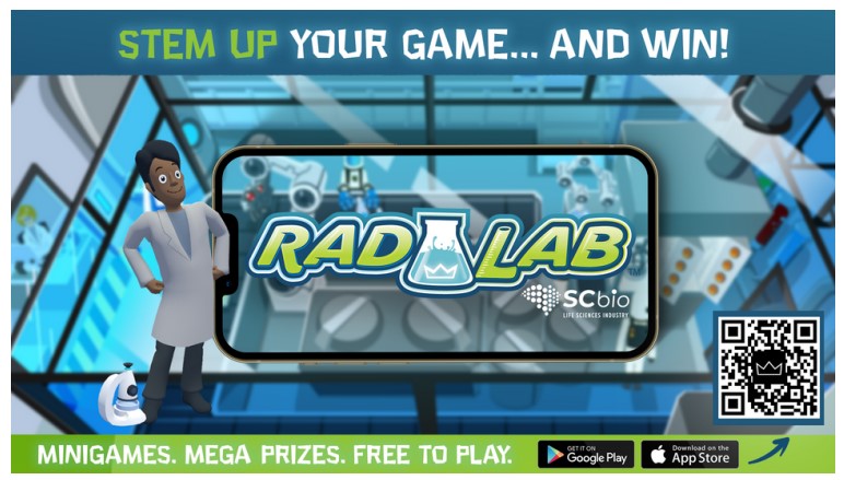 Promo for rad lab game app